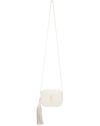 Женская белая кожаная сумка от Saint Laurent