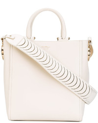 Женская белая кожаная сумка от Salvatore Ferragamo