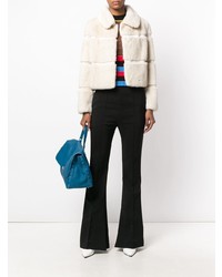 Белая короткая шуба от Cara Mila