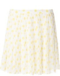 Белая короткая юбка-солнце с принтом от Vanessa Bruno
