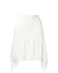 Белая короткая юбка-солнце от Kitx