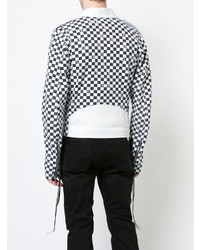 Мужская белая косуха с принтом от Amiri