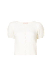 Женская белая кофта с коротким рукавом от Brock Collection