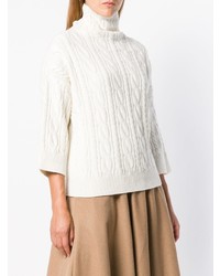 Женская белая кофта с коротким рукавом от Max Mara