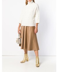 Женская белая кофта с коротким рукавом от Max Mara