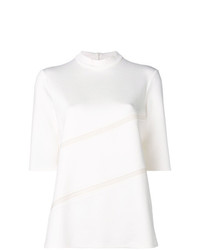 Женская белая кофта с коротким рукавом от Jil Sander Navy