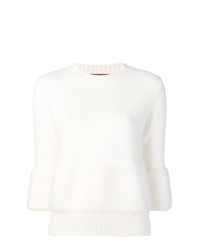 Женская белая кофта с коротким рукавом от Max Mara Studio
