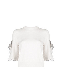 Женская белая кофта с коротким рукавом от See by Chloe