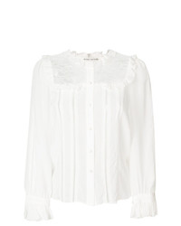 Белая кружевная блуза на пуговицах от Alice + Olivia