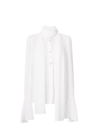 Белая кружевная блуза на пуговицах от Stefano De Lellis