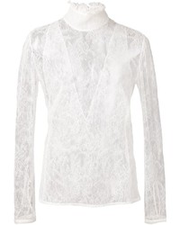 Белая кружевная блузка с длинным рукавом от Altuzarra