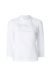 Белая кружевная блузка с длинным рукавом от Comme Des Garcons Comme Des Garcons