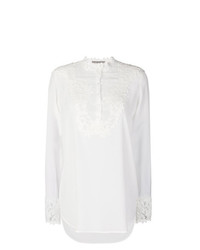 Белая кружевная блузка с длинным рукавом от Ermanno Scervino