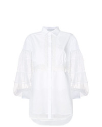 Белая кружевная блузка с длинным рукавом от Ermanno Scervino