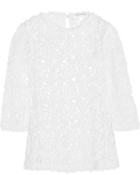 Белая кружевная блузка с длинным рукавом от Etoile Isabel Marant