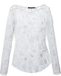 Белая кружевная блузка с длинным рукавом от Isabel Marant