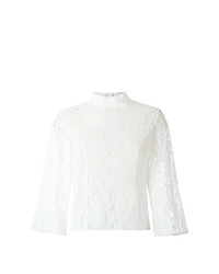 Белая кружевная блузка с длинным рукавом от Martha Medeiros