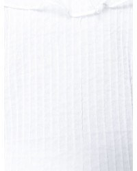 Белая кружевная блузка с рюшами от MCQ
