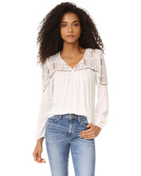 Белая кружевная блузка от BB Dakota