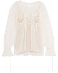 Белая кружевная блузка от Chloé