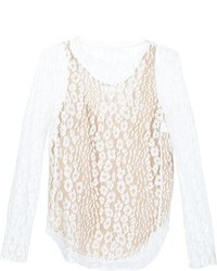 Белая кружевная блузка от Chloé