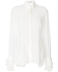 Белая кружевная блузка от Ermanno Scervino