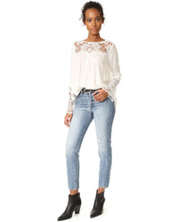 Белая кружевная блузка от BB Dakota