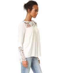 Белая кружевная блузка от BB Dakota