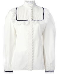 Белая кружевная блузка от Gucci
