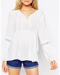 Белая кружевная блузка от Asos