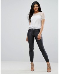 Белая кружевная блузка от Lipsy