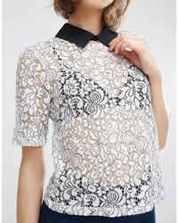 Белая кружевная блузка от Fashion Union