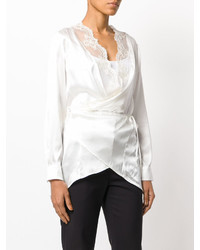 Белая кружевная блузка от Dondup