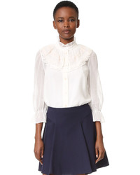 Белая кружевная блузка от Marc Jacobs