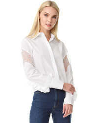 Белая кружевная блузка от Nina Ricci