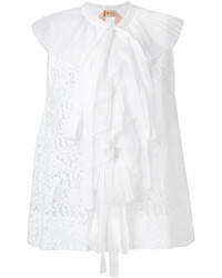 Белая кружевная блузка от No.21