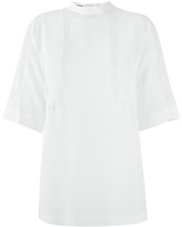 Белая кружевная блузка от Rochas