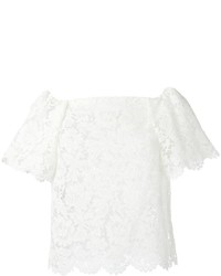 Белая кружевная блузка от Valentino