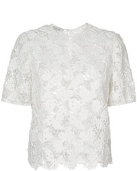 Белая кружевная блузка от Valentino