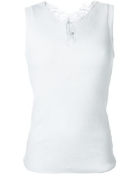 Белая кружевная вязаная блузка от Muveil