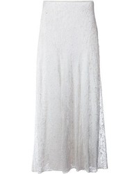 Белая кружевная длинная юбка от Isabel Marant