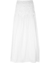 Белая кружевная длинная юбка от See by Chloe