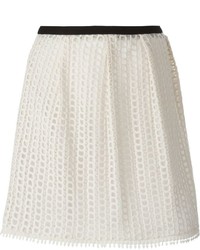 Белая кружевная короткая юбка-солнце от See by Chloe