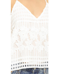 Женская белая кружевная майка от Liv