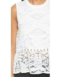 Женская белая кружевная майка от Sea