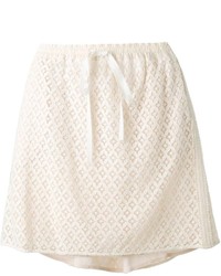 Белая кружевная мини-юбка от See by Chloe