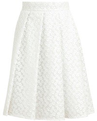 Белая кружевная пышная юбка