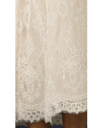 Белая кружевная пышная юбка от Monique Lhuillier