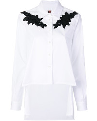 Женская белая кружевная рубашка с вышивкой от I'M Isola Marras