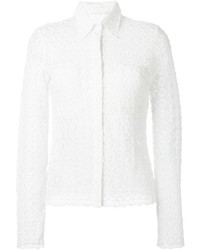 Женская белая кружевная рубашка с цветочным принтом от See by Chloe